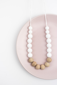 Silicone and Wood Teething Necklace