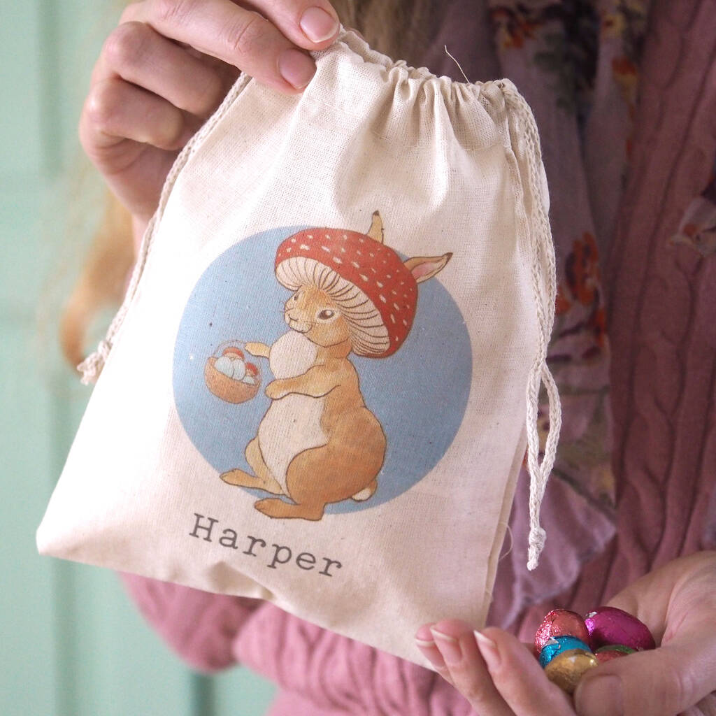 Mushroom Bunny Bag Filled With Chocolate Eggs