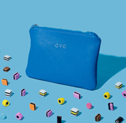 Leather Clutch - Bright Blue