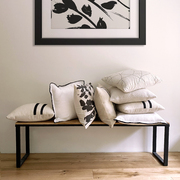 Hand Made Cushions Minimal Modern Monocrome Black and White Sustainable Eco Friendly Cotton Linen And Wool