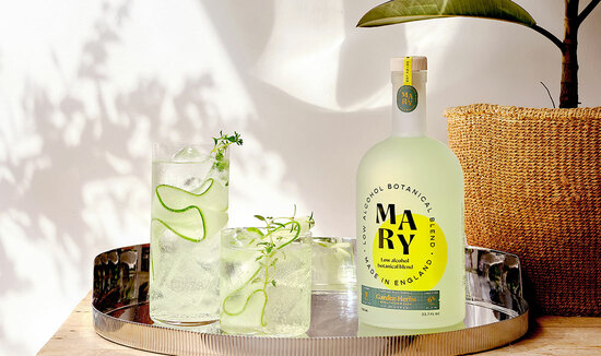 MARY - The LOW ALCOHOL, LOW CALORIE BOTANICAL SPIRIT made with responsibly sourced garden herbs including basil, sage & thyme