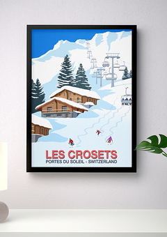 Ski poster featuring Les Crosets