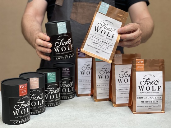 Fire and Wolf Flavoured Coffee and Candles