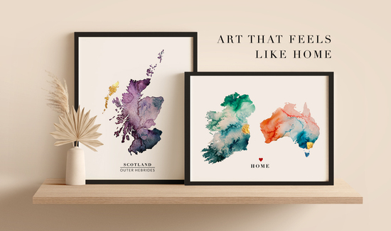 Personalised Watercolour Maps
