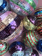 colourful disco balls