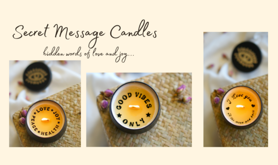 Surprise message candles
