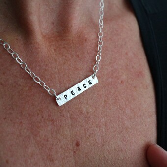 Sterling Silver Word Necklace