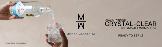 Mirror Margarita award winning bottled cocktail
