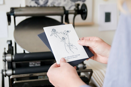 Luxury Hand Printed Letterpress Greetings Cards