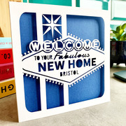 Vegas Sign Personalised New Home Card