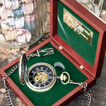 Engraved pocket watch groomsmen gifts