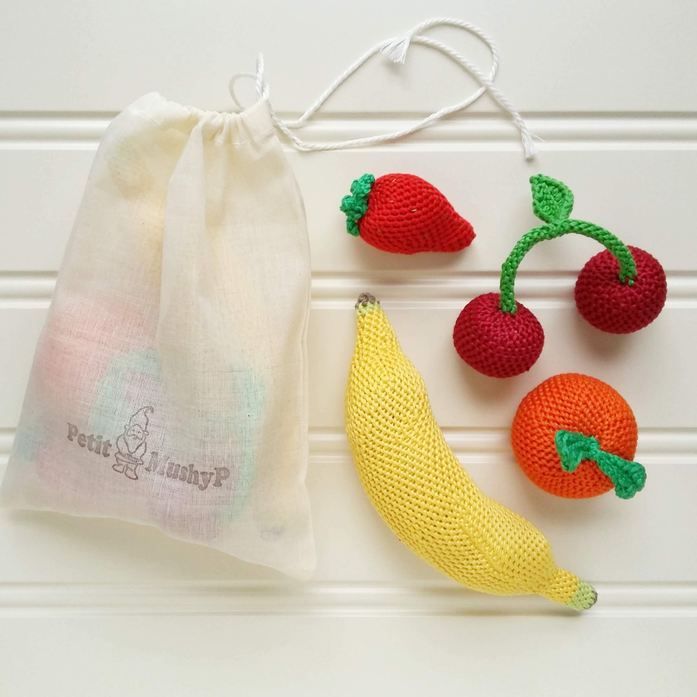 Crocheted Fruits Play Pretend Set