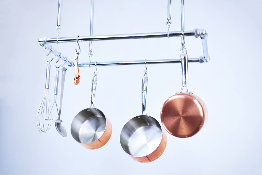 Chrome Hanging Pot And Pan Rack  