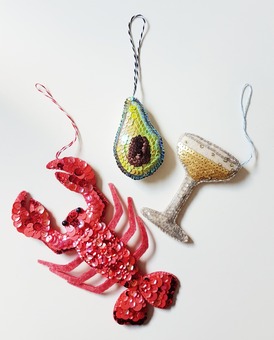 Lobster, Avocado and Coupé ornament