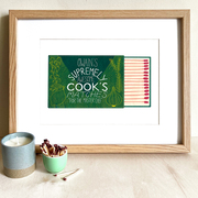 Cook's Matches Personalised Art Print