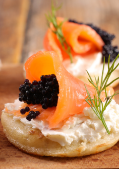 Caviar Canape Blinis