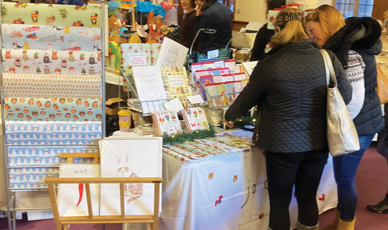 Jo's Christmas Stall at local Designer makers market.
