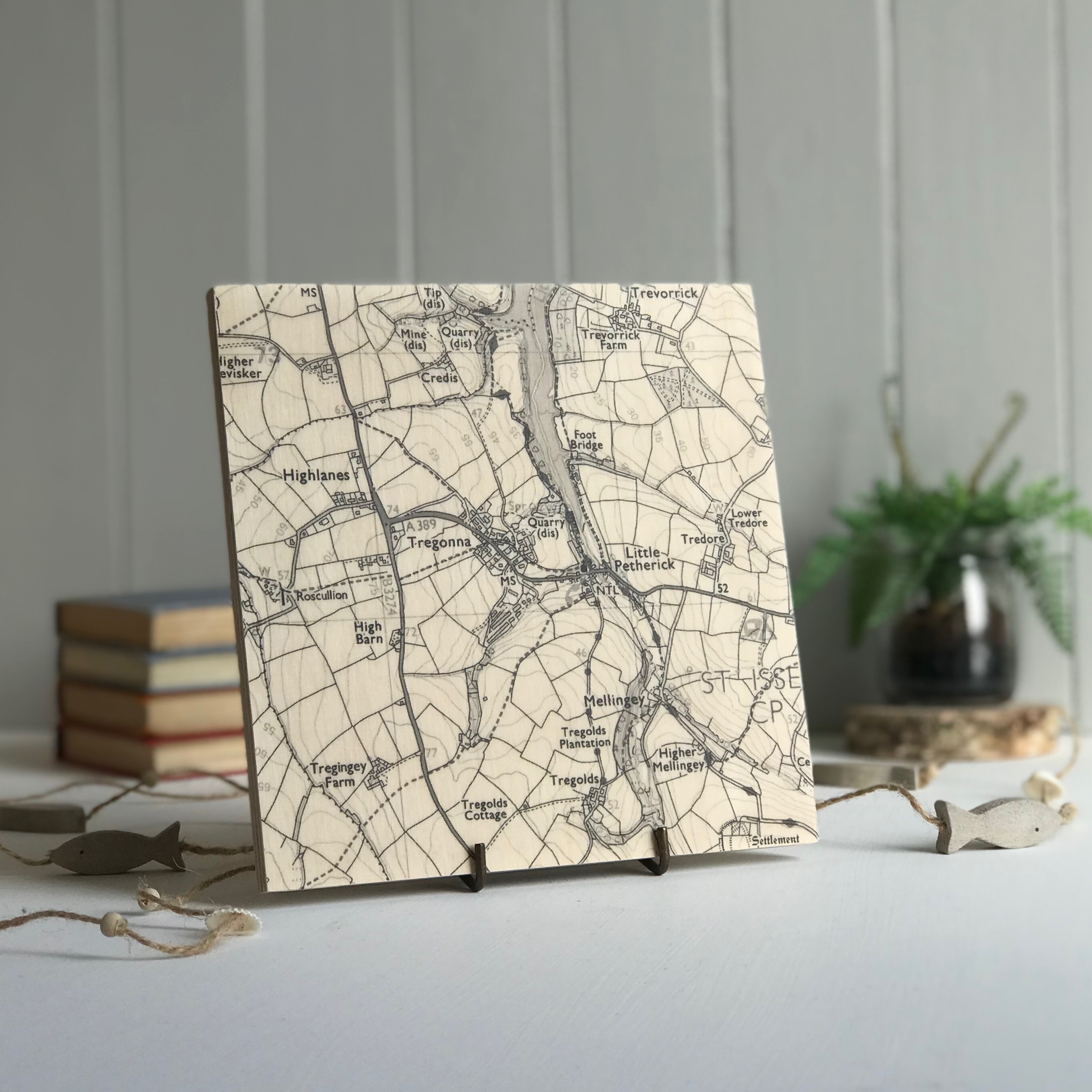 Personalised Map Timber Artwork | Artwork | Framed |