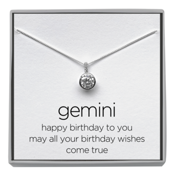 gemini birthday necklace