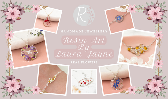 Cover photo for Resin Art By Laura Jayne's Handmade Real Flower Jewellery