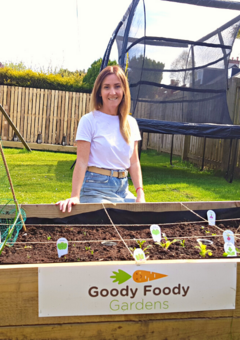 Laura Molloy Founder of Goody Foody Gardens - vegetable beds for beginners