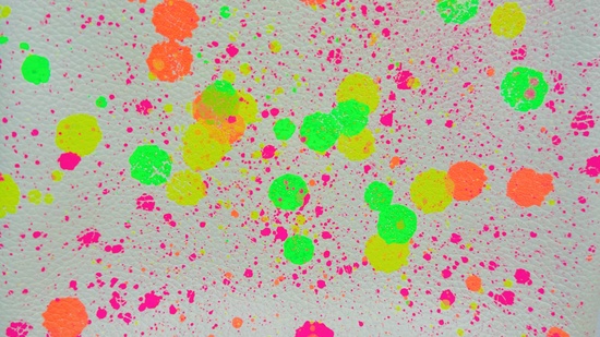 sustainable splatter neon print