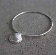 Sterling Silver Cockle Shell Bangle