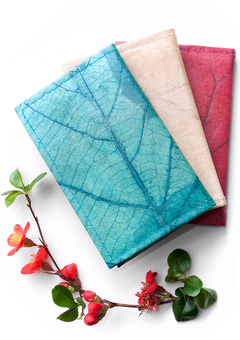 Colourful vegan leather notebooks