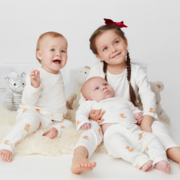 Toddler Baby Girl Cream & Black Polka Dot Lounge Set Tracksuit