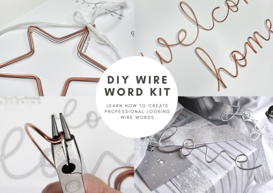 DIY wire word craft kit to make wire Christmas decorations and words