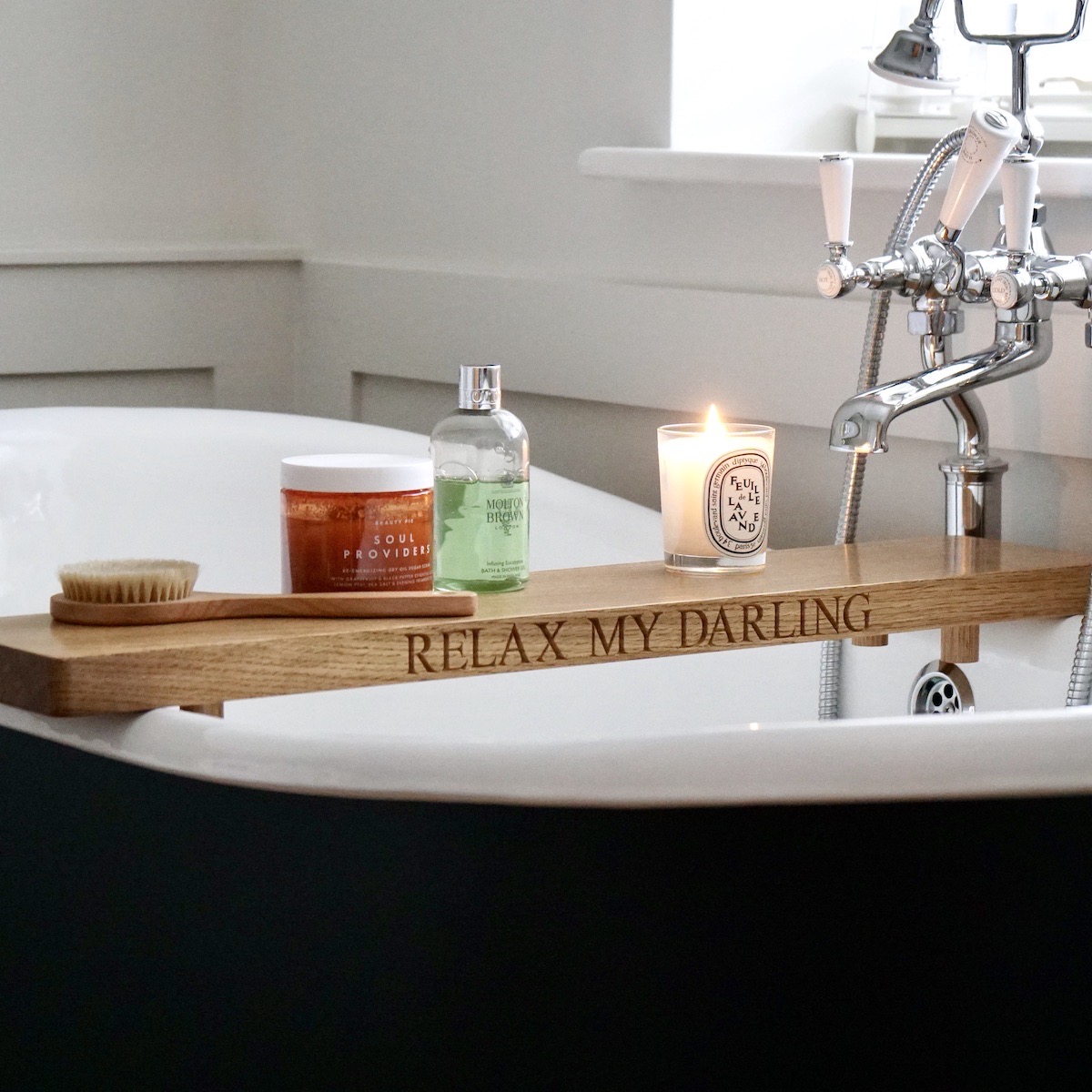 Personalised Wooden Bath Caddy