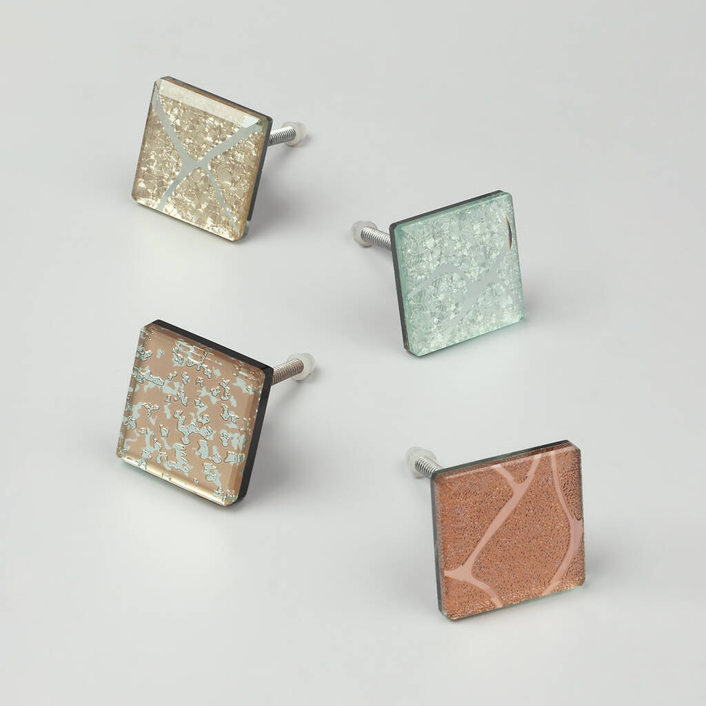 Glass Square Door Knobs Cupboard Handles By 