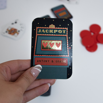 Personalised Foiled Jackpot Playing Cards