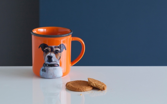 Hand Painted Dog Pet Portrait Mug