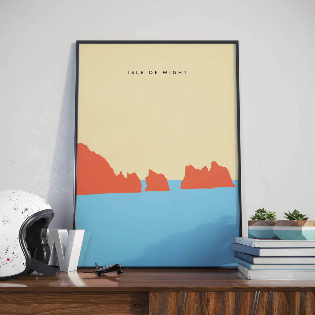 Isle Of Wight Poster, Print. Poster. The Needles Poster | Artwork|