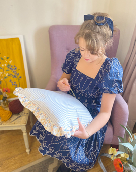 Charlotte Gortler Blossom and Bramble Hand Embroidered Cushions 