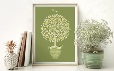 Personalised family tree prints