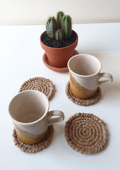 Eco Friendly 100% Jute Handmade Coasters. Naturally Strong and Biodegradable 