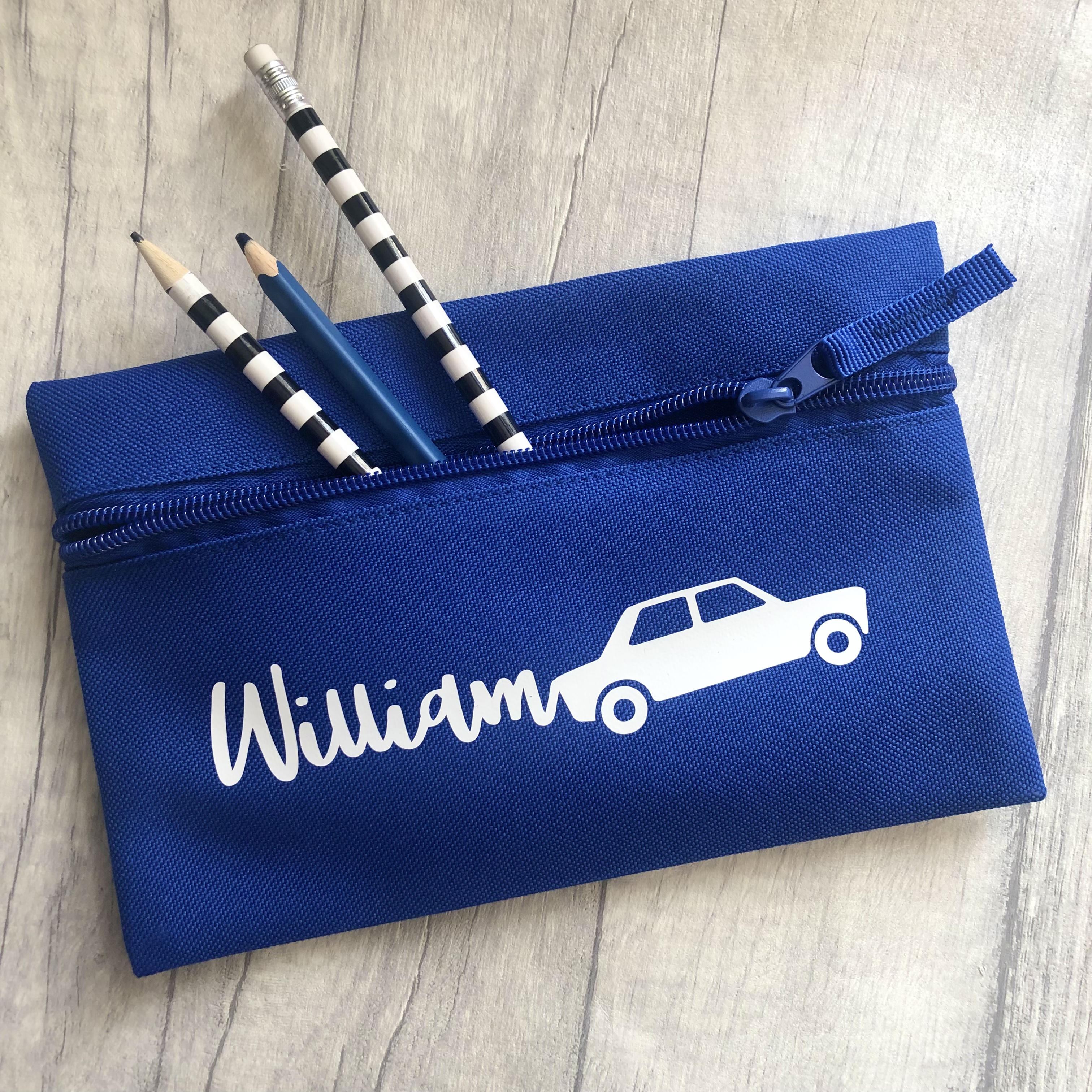 Personalised Child's Name Car School Pencil Case