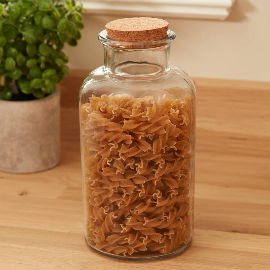 Large Glass Bottle With Cork Lid