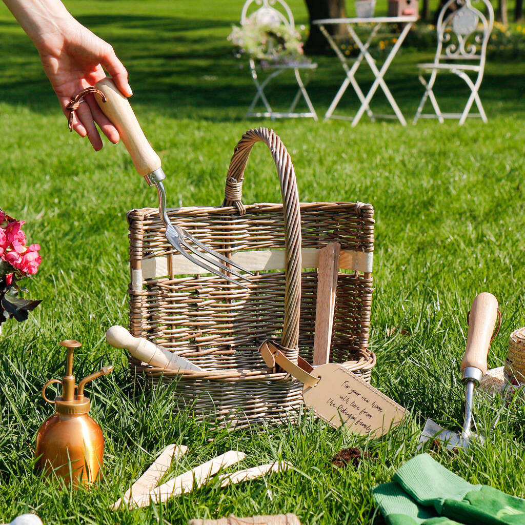 Personalised Wicker Garden Tool Basket