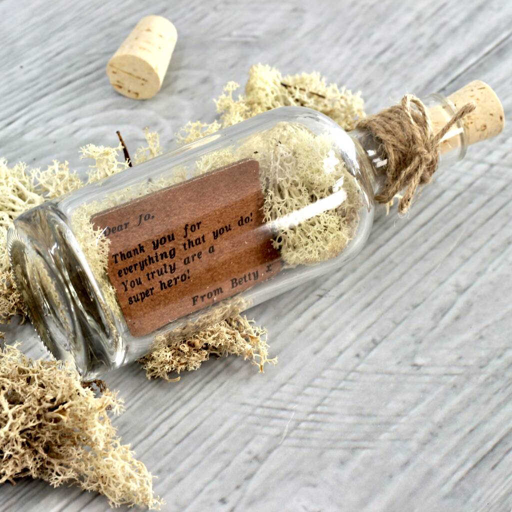 Personalised Leather Message In A Bottle | Artwork|