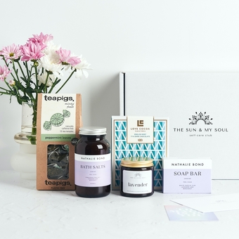 Unwind Self-care Box lavender eucalyptus