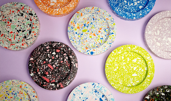 Collection of circular terrazzo trinket trays