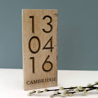 Personalised Special Date Wooden Block