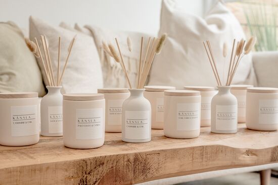 Kansla candles and reed diffusers