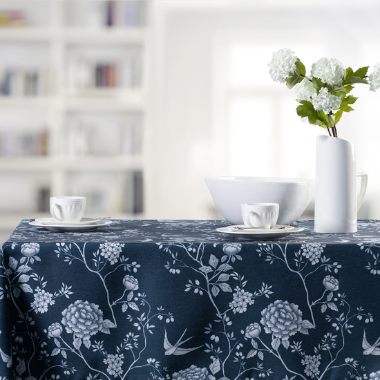 Cecylia Navy Tablecloth by Celina Digby