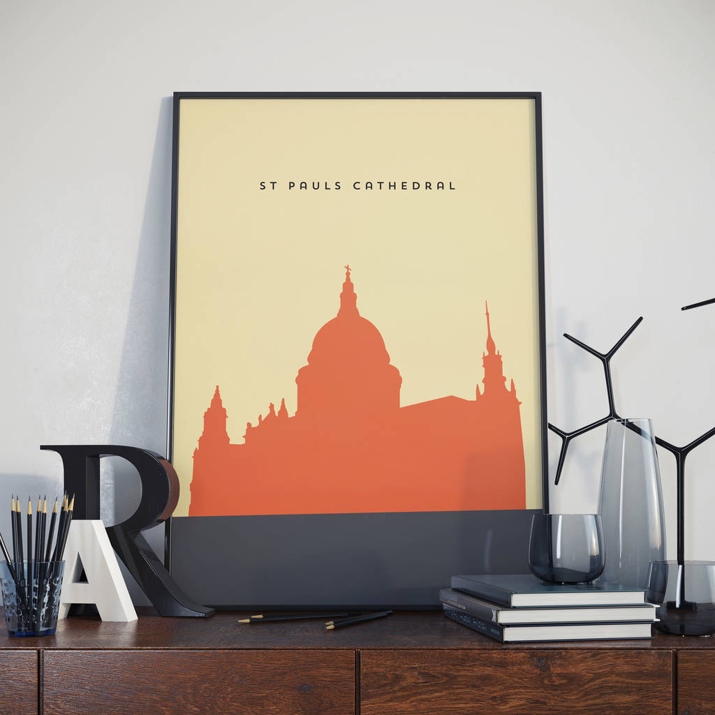 St Pauls Cathedral Poster. London Print | Artwork|