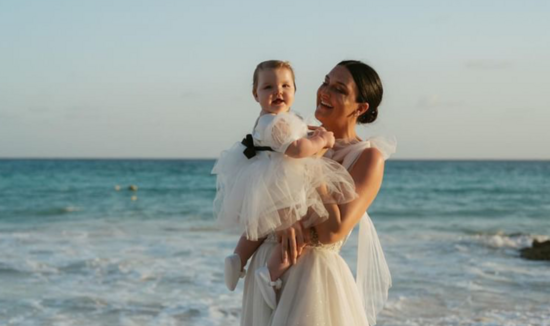 A gorgeous duchess satin puff sleeve tutu flower girl dresses