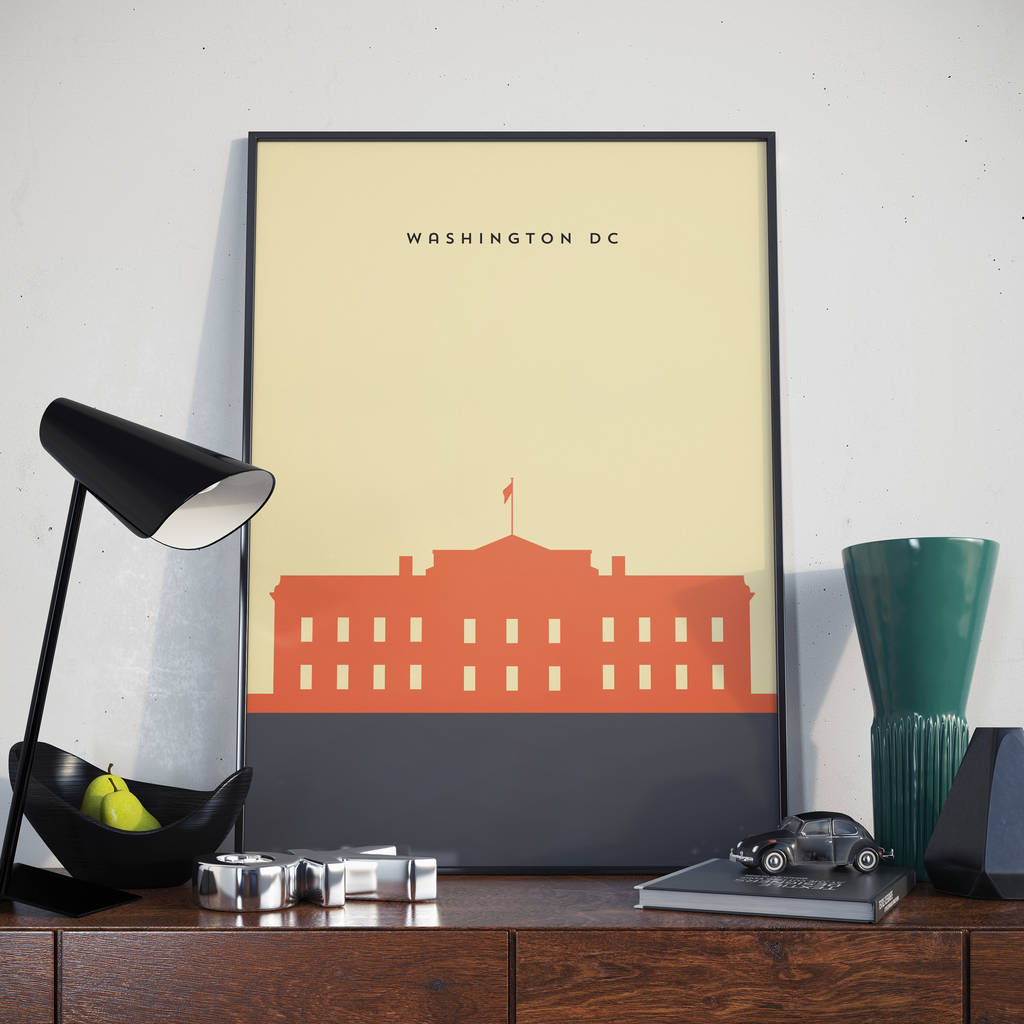 Washington Dc Poster. The White House Poster. Print | Artwork|